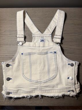 Cropped Denim Overall Top